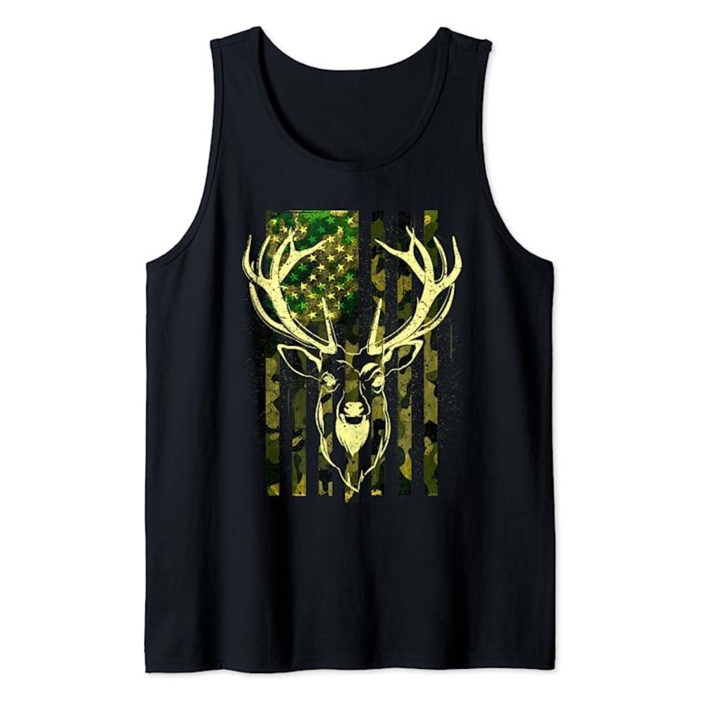 Funny Camouflage American Deer Hunting Gift For Women Tank Top